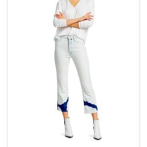 MOTHER Tripper High-Rise Crop Bootcut Dip-Dye Jeans NWT